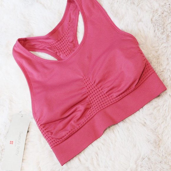 NEW Sweaty Betty Tayberry Pink Stamina Seamless Workout Sports Bra $40 Medium M - Picture 5 of 8